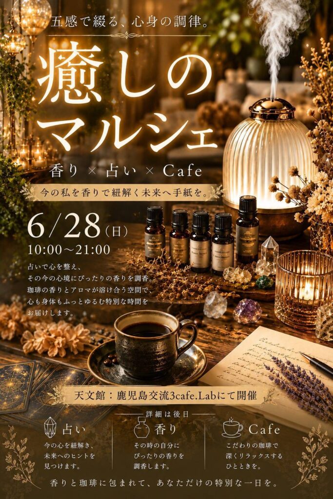 【6/28開催】ReVe主催！香りとCafeで自分を満たす、贅沢な1日